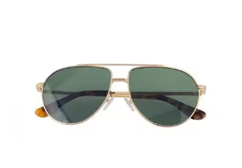 EMRIM Luxury UV400 Polarized Pilot Sunglasses – Metal Frame with Tortoiseshell Accents