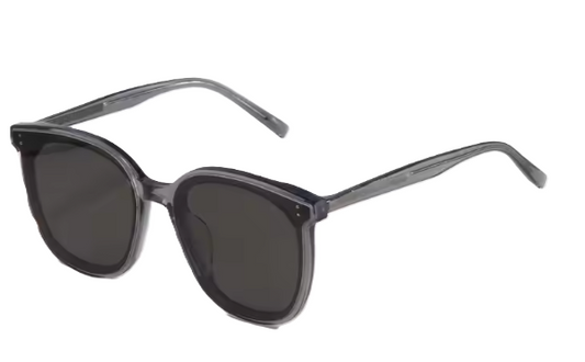 EMRIM Luxury Square Sunglasses – Silver-Tone Clear Black Frame with 99.9% UV Protection
