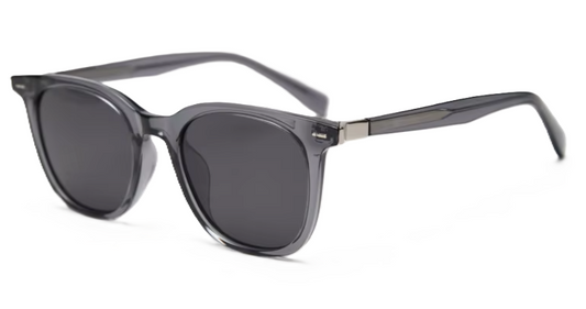 EMRIM - Semi Transparent Grey Square Frame Polarized Sunglasses – Fashionable Men and Women