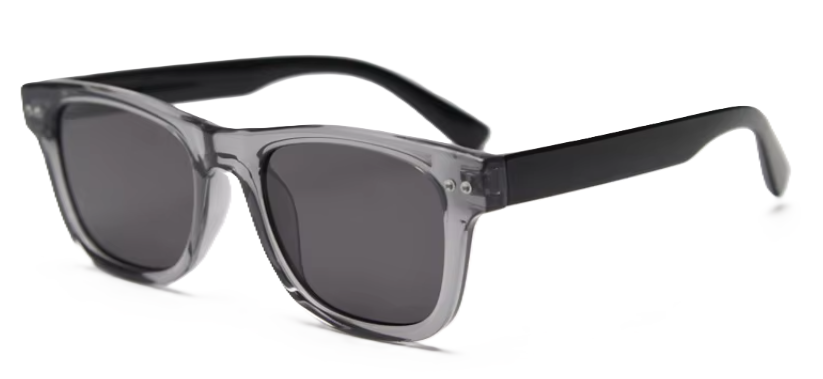 EMRIM Transparent & Black - Luxury TR90 Polarized Sunglasses | UV400 Protection | Unisex Square Shades