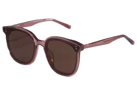 EMRIM Luxury Square Sunglasses – Clear Violet Frame with 99.9% UV Protection