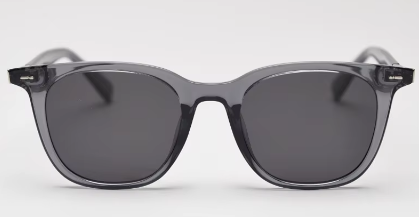 EMRIM - Semi Transparent Grey Square Frame Polarized Sunglasses – Fashionable Men and Women