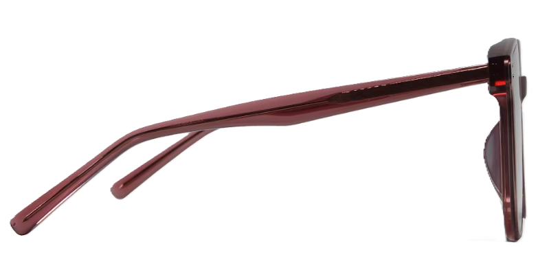 EMRIM Luxury Square Sunglasses – Clear Violet Frame with 99.9% UV Protection