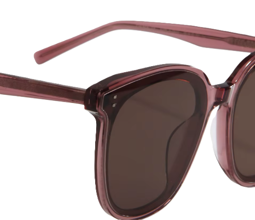 EMRIM Luxury Square Sunglasses – Clear Violet Frame with 99.9% UV Protection